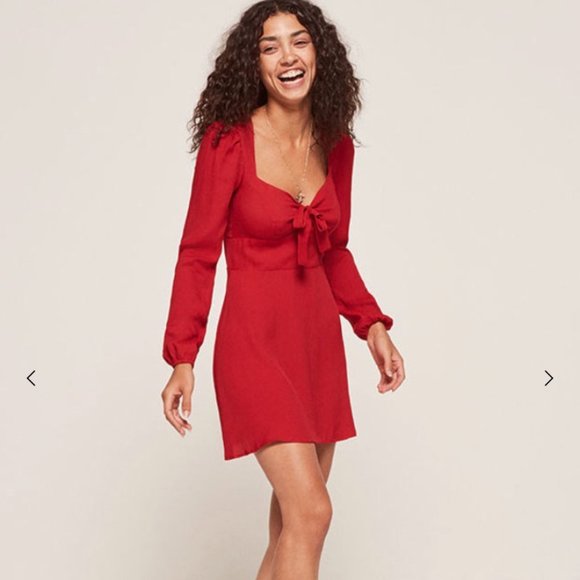 Reformation Dresses & Skirts - Reformation Valentine Dress in Cherry, size 4